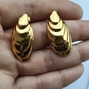 Pendientes Ola dorada XL