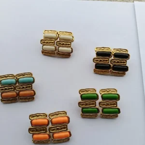 Pendientes Mosaico Retro