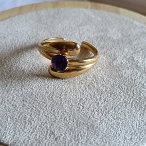 Anillo Solitario Amatista