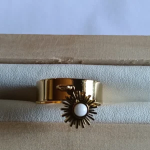 Anillo Sol con perla