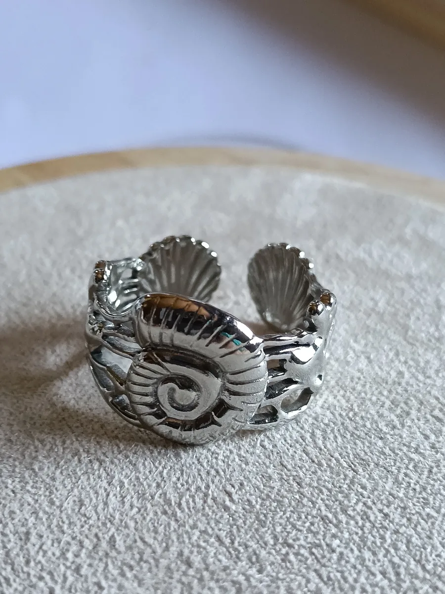 Anillo Caracola plateado