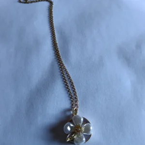 Collar Flor de Perlas en acero inoxidable hipoalergénico