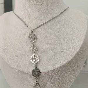 Collar largo Chakras en acero inoxidable hipoalergénico