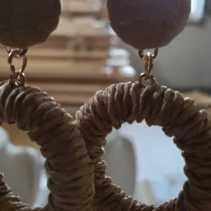Pendientes Aro de Rattan
