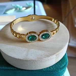 Brazalete Doble Esmeralda