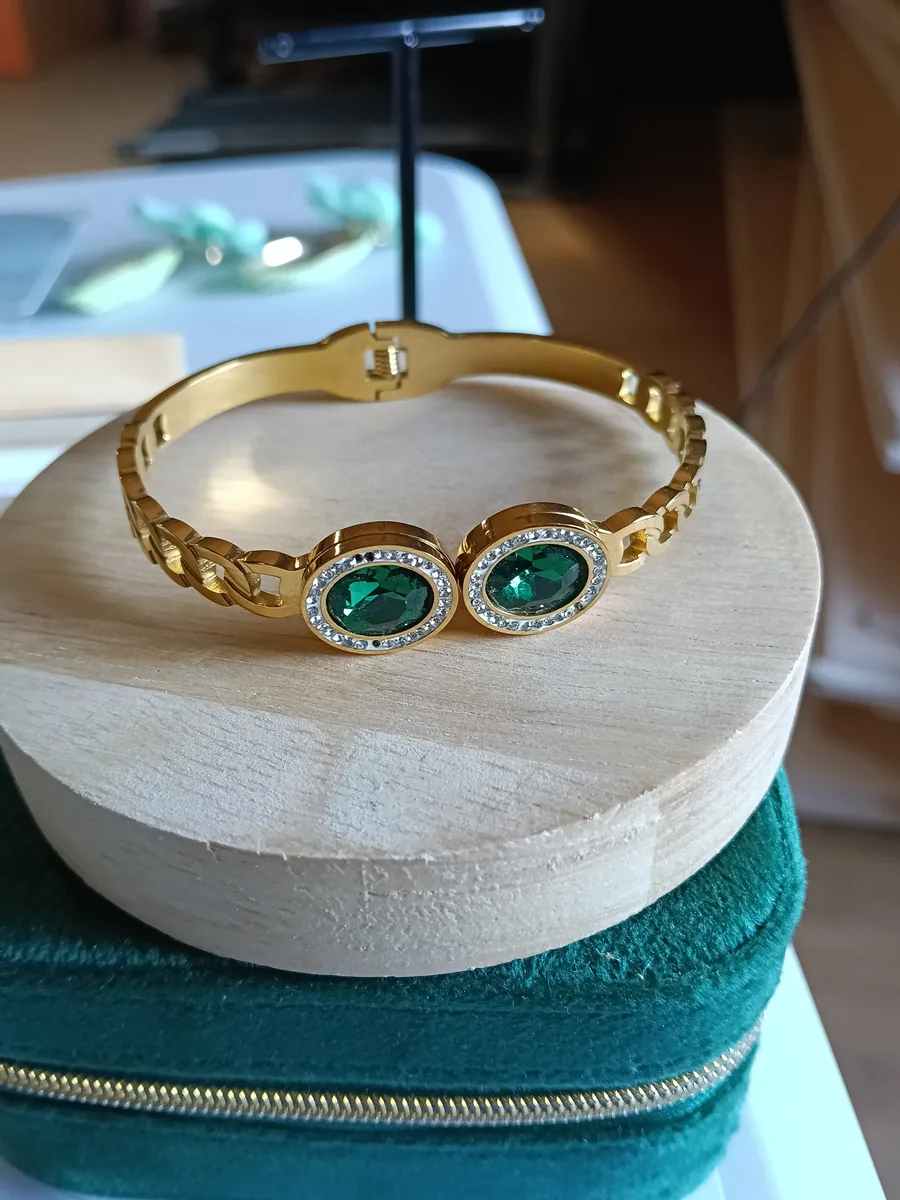 Brazalete Doble Esmeralda